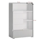 Komoda ALBA 3 . Komoda ALBA 3, je eleganten kos pohištva, ki popestri vaš prostor. Njen poseben dizajn vas bo navdušil, saj prinese vašemu prostoru