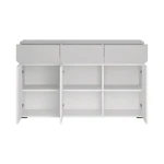 Komoda ALBA . Komoda ALBA, je eleganten kos pohištva, ki popestri vaš prostor. Njen poseben dizajn vas bo navdušil, saj prinese vašemu prostoru eleganco in