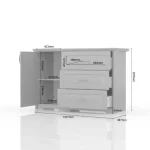 Komoda ALOJA . Komoda ALOJA, je eleganten kos pohištva, ki popestri vsak prostor. Komoda ima tri funkcionalne, rustikalne in elegantne predale in vrata,