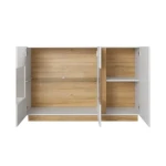 Komoda AREK 2 . Uporabna in praktična komoda AREK 2. Primerna je za dnevne sobe in jedilnice. Narejena je iz vrhunskih materialov v EU. Komoda ima mehanizem