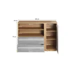 Komoda IRE je eleganten kos pohištva, ki popestri vaš prostor. Njen poseben dizajn vas bo navdušil, saj prinese vašemu prostoru eleganco in prefinjenost.