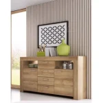 Komoda KYS 155 . Komoda KYS je eleganten kos pohištva, ki popestri vaš prostor. Njen poseben dizajn vas bo navdušil, saj prinese vašemu prostoru eleganco