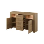 Komoda KYS 155 . Komoda KYS je eleganten kos pohištva, ki popestri vaš prostor. Njen poseben dizajn vas bo navdušil, saj prinese vašemu prostoru eleganco