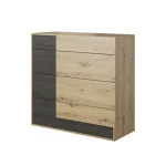 Komoda LAVA . Komoda LAVA je primerna za vsako spalnico ali dnevno sobo. Odlično se poda h vsakemu stilu. Narejena je iz laminirane plošče debeline 16 mm,