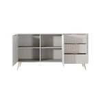 Komoda LILJA 2 . Elegantna in moderna komoda LILJA 2 je eleganten kos pohištva, ki popestri vaš prostor. Njen poseben dizajn vas bo navdušil, saj prinese