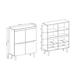 Komoda RON 107x134 . Elegantna komoda RON je eleganten kos pohištva, ki popestri vaš prostor. Njen poseben dizajn vas bo navdušil, saj prinese vašemu