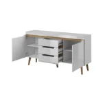 Komoda RON 160 . Elegantna komoda RON v skandinavskem slogu prinaša svežino in preprostost v vsak prostor. Komoda je eleganten kos pohištva, ki popestri