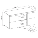 Komoda RUBA 5 . Komoda RUBA je eleganten kos pohištva,ki popestri vaš prostor s svojo eleganco in prefinjenostjo. Izdelana je iz kakovostne lahke betonske