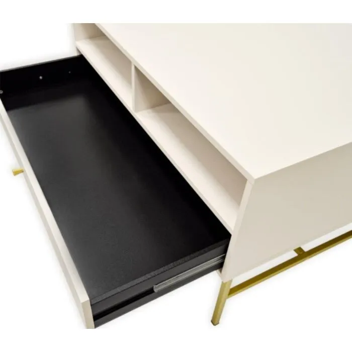 Komoda TOMI 1 Komoda TOMI 1 . Komoda TOMI je prava izbira za sodobne in elegantne prostore. Narejena iz kakovostne laminirane plošče debeline 16 mm, zagotavlja trdnost in