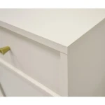 Komoda TOMI 1 . Komoda TOMI je prava izbira za sodobne in elegantne prostore. Narejena iz kakovostne laminirane plošče debeline 16 mm, zagotavlja trdnost in