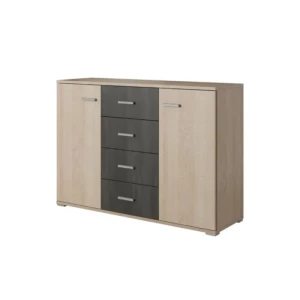 Komoda VALENCIA . Komoda VALENCIA je eleganten kos pohištva, ki popestri vaš prostor. Njen poseben dizajn vas bo navdušil, saj prinese vašemu prostoru