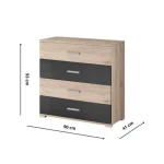 Komoda VENECIA je eleganten kos pohištva, ki popestri vaš prostor. Njen poseben dizajn vas bo navdušil, saj prinese vašemu prostoru eleganco in