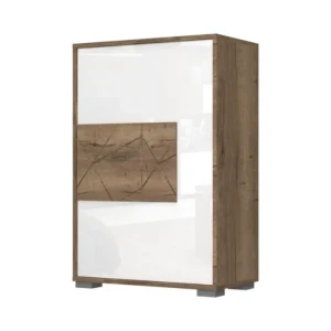 Komoda za predsobo VIŠNJA . Komoda za čevlje VIŠNJA je narejena iz odličnih materialov. Ima "push to open" sistem za odpiranje in zapiranje. Ličnice so