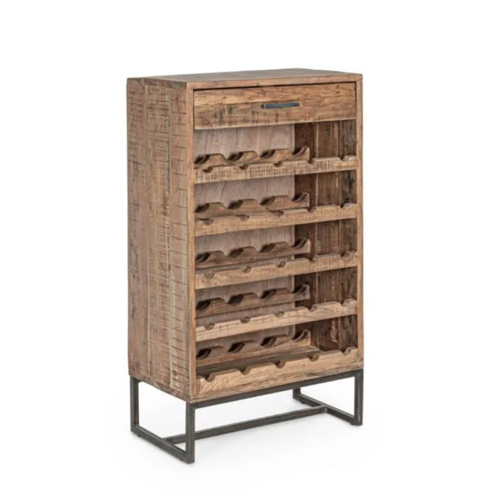 Komoda za steklenice 1C ELMER . Komoda za steklenice 1C ELMER, je eleganten kos pohištva, ki popestri vaš prostor. Narejena je iz kakovostnega akacijevega