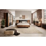 Kompletna spalnica HILTON . Kompletna spalnica HILTON je izvirna, stilska ter z značajem pohištvo. Spalnica, ki bo zagotovila odličen okras. Vsebuje