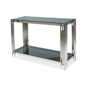 Konzola FOSIL 120 x 40 . Konzola FOSIL 120 x 40 je eleganten kos pohištva, ki popestri vaš prostor, narejena je iz kakovostnega kaljenega stekla. Vašemu