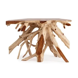 Konzola LISANDRA 120X45 . Konzola LISANDRA 120x45 je elegantna a hkrati visokokakovostna mizica. Konzola je umetniško delo narejeno iz tikovega lesa z