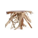 Konzola LISANDRA 120X45 . Konzola LISANDRA 120x45 je elegantna a hkrati visokokakovostna mizica. Konzola je umetniško delo narejeno iz tikovega lesa z