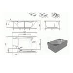 KOPALNA KAD KOTNA KOLPA SAN NABUCCO 190X120 BELA ZA VGRADNJO - slika 4