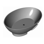 KOPALNA KAD SAMOSTOJEČA KOLPA SAN TRISTAN-FS 196X117 BLACK/ WHITE IZ KERROCKA - slika 8