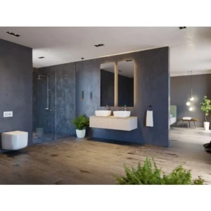 Kopalniška omarica VAL . Kopalniška omarica VAL je narejena iz odpornega laminata, ki ne bo vpil vlago in čez iam premaz kateri bo pomagal, da niso vidni