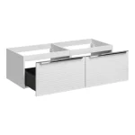 Kopalniški blok AURORA 120 . Kopalniški blok AURORA 120 je narejen iz kvalitetne laminirane plošče. V ceno je vključeno 2 x umivalnik, 2 x omarica pod