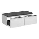 Kopalniški blok AURORA 120 . Kopalniški blok AURORA 120 je narejen iz kvalitetne laminirane plošče. V ceno je vključeno 2 x umivalnik, 2 x omarica pod