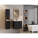 Kopalniški blok BLACKY 60 . Kopalniški blok BLACKY 60 je narejen iz kvalitetne laminirane plošče. Izstopa zaradi svoje moderne oblike. Popestril bo vsako