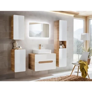 Kopalniški blok BUBA 60 SPECIAL . Kopalniški blok BUBA 60 SPECIAL je odlične kvalitete, narejen iz kakovostnih materialov. Vsebuje LED ogledalo, umivalnik,