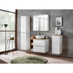 Kopalniški blok CAP80 PLUS beli . Kopalniški blok CAP80 je odlične kvalitete, narejen iz kakovostnih materialov. Vsebuje umivalnik, omarico pod umivalnikom,