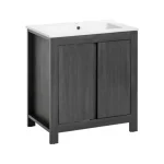 Kopalniški blok CLASA80 . Kopalniški blok CLASA80 je odlične kvalitete, narejen iz kakovostnih materialov. Vsebuje umivalnik, omarico pod umivalnikom,