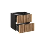 Kopalniški blok ILA 60 . Kopalniški blok ILA 60 je izdelan v sodobnem dizajnu, ki združuje naravno lepoto hrastovega lesa s sodobno črno barvo. Osnovni