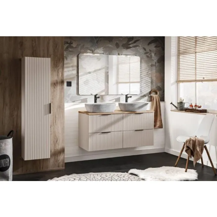 Kopalniški blok ILONA 120 Kopalniški blok ILONA 120 . Kopalniški blok ILONA 120 je narejen v kašmir barvi, kar poudari čist in sodoben izgled. Je funkcionalen in estetsko privlačen