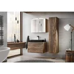 Kopalniški blok KELLY 80 2 . Kopalniški blok KELLY 80 2 je narejen iz kvalitetnih materialov. Stare sprednje strani in ohišje v barvi hrasta v kombinaciji s