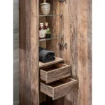 Kopalniški blok KELLY 80 2 . Kopalniški blok KELLY 80 2 je narejen iz kvalitetnih materialov. Stare sprednje strani in ohišje v barvi hrasta v kombinaciji s