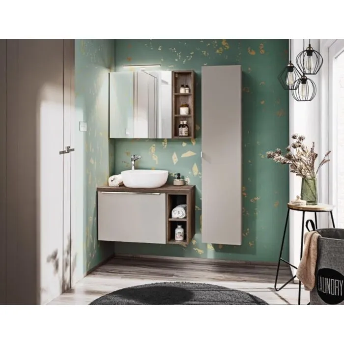 Kopalniški blok KROKI 80 . Kopalniški blok KROKI 80 je oblikovan v modernem slogu, kar vam bo omogočala da ga lahko postavite v katero koli kopalnico in bo