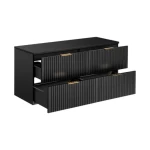 Kopalniški blok LUCIJA 120 2 . Kopalniški blok LUCIJA 120 2 je narejen iz kvalitetne laminirane plošče. Izstopa zaradi svoje moderne oblike s prefinjenimi