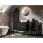 Kopalniški blok LUCIJA 60 . Kopalniški blok LUCIJA 60 je narejen iz kvalitetne laminirane plošče. Izstopa zaradi svoje moderne oblike s prefinjenimi