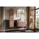 Kopalniški blok ROZY 80 . Kopalniški blok ROZY 80 je hkrati enostaven in eleganten. Nežno roza elementi s kombinacijo elementov v beli barvi je popolna