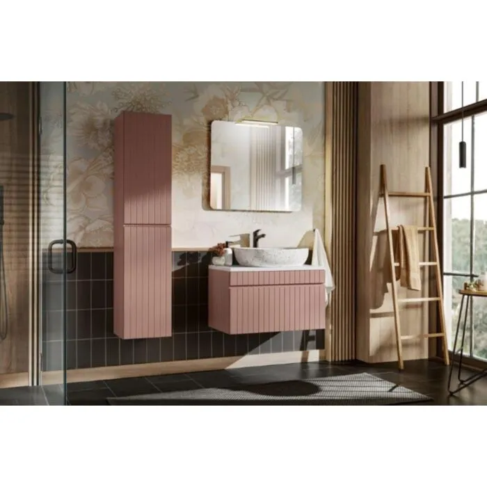 Kopalniški blok ROZY 80 Kopalniški blok ROZY 80 . Kopalniški blok ROZY 80 je hkrati enostaven in eleganten. Nežno roza elementi s kombinacijo elementov v beli barvi je popolna