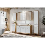 Kopalniški blok SAMSEA 120 . Kopalniški blok SAMSEA 120 je odlične kvalitete, narejen iz kakovostnih materialov. Vsebuje umivalnik, omarico pod umivalnikom,