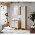 Kopalniški blok SAMSEA 60 . Kopalniški blok SAMSEA 60 je odlične kvalitete, narejen iz kakovostnih materialov. Vsebuje umivalnik, omarico pod umivalnikom,