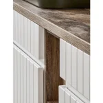 Kopalniški blok SUMMER 180 . Kopalniški blok SUMMER 180 je hkrati enostaven in eleganten, odlikujejo ga vertikalne žlebovi in integriran oprijem –