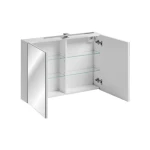 Kopalniški ogledalo AURORA 90 . Kopalniški ogledalo AURORA 90 je narejeno iz kvalitetne laminirane plošče. Ta kolekcija je posebna, ker uporablja