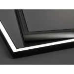 Kopalniško ogledalo ALEXA 80 . Kopalniško ogledalo ALEXA 80 je narejeno iz kvalitetnih materialov in vsebuje črni okvir. Dimenzije: - V: 83 cm x G: 68 cm