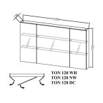KOPANIŠKA OMARICA Z OGLEDALOM SAN TON 120 WH NAOMI - slika 6