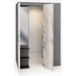 Kotna garderobna omara MAJA - desna je novi hit leta. Vrata imamo na svoji desni strani, ko jih odpremo lahko vstopimo noter v omaro in imamo na svoji levi