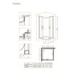 KOTNA KABINA ZA PRHANJE DEANTE FUNKIA KYC 041K 90 CM - slika 8