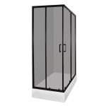 KOTNA KABINA ZA PRHANJE FEROTEHNA TK MADERA 90KV ČRNA - slika 4