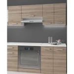 Kotna kuhinja META 170 x 250 . Kuhinja META 170 x 250 cm je kuhinja, ki bo prinesla svežino v vaš dom. Dobavljiva v kombinaciji sonoma in bele barve.